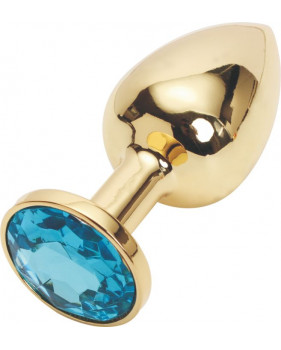 GOLDEN PLUG SMALL (втулка анальная) цвет кристалла голубой, L 72 мм, D 28 мм, вес 50г