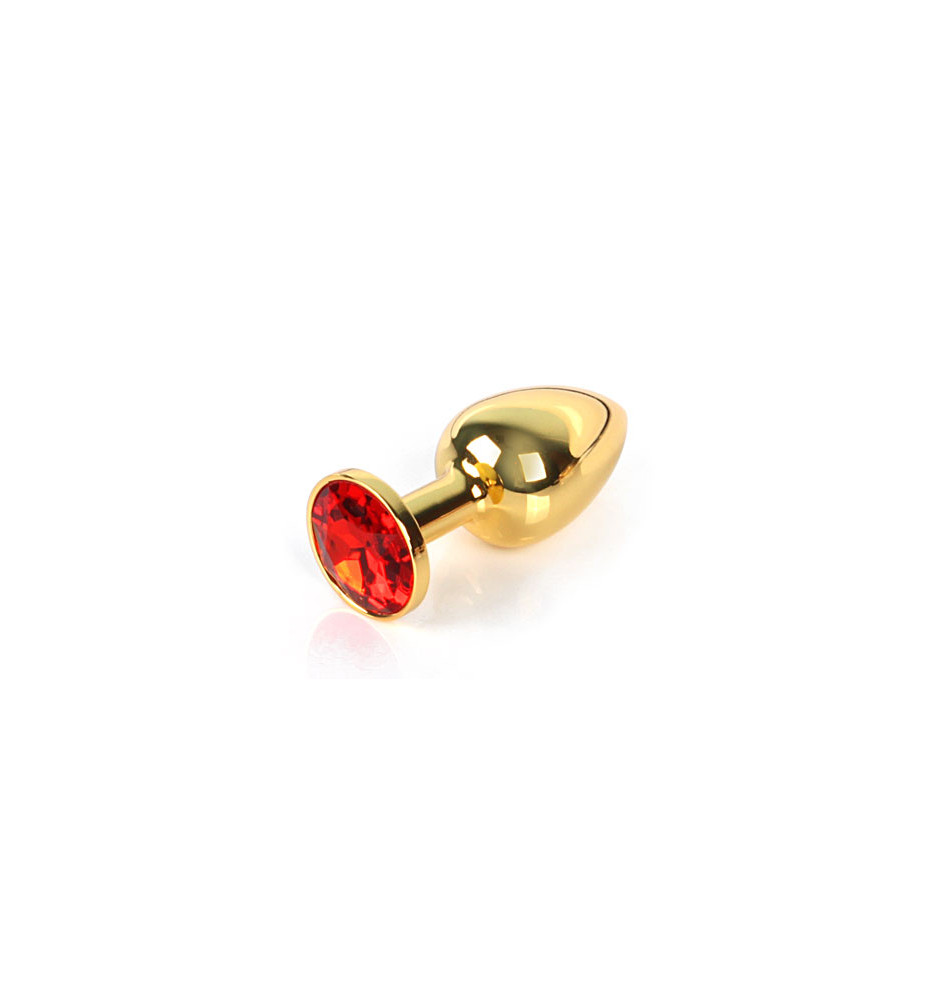 GOLDEN PLUG SMALL (втулка анальная) цвет кристалла красный, L 72 мм, D 28 мм, вес 50г