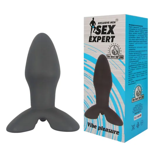 АНАЛЬНЫЙ СТИМУЛЯТОР С ВИБРАЦИЕЙ цвет чёрный, L 90 мм D 39 мм