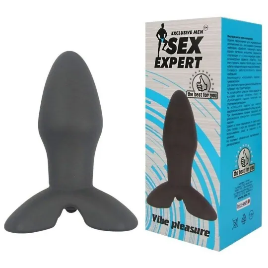 АНАЛЬНЫЙ СТИМУЛЯТОР С ВИБРАЦИЕЙ цвет чёрный, L 90 мм D 39 мм