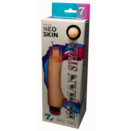 ВИБРАТОР РЕАЛИСТИК " HUMAN STYLE" L 185 мм D 38 мм, киберкожа