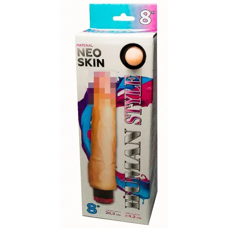 ВИБРАТОР РЕАЛИСТИК " HUMAN STYLE" L 203 мм D 42 мм, киберкожа