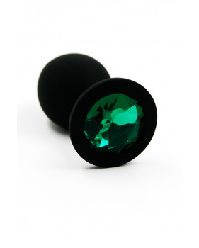 Анальная пробка из силикона dark green