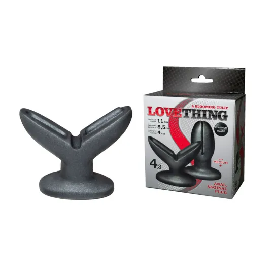 АНАЛЬНО-ВАГИНАЛЬНЫЙ ПЛАГ "A BLOOMING TILUP" L 110 мм , D 55 мм, цвет чёрный