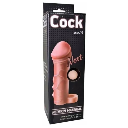 Насадка на фаллос с кольцом "COCK NEXT" КИБЕРКОЖА L 150мм D 30мм