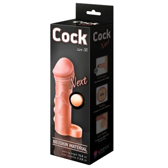 Насадка на фаллос с кольцом "COCK NEXT" КИБЕРКОЖА L 150мм D 30мм
