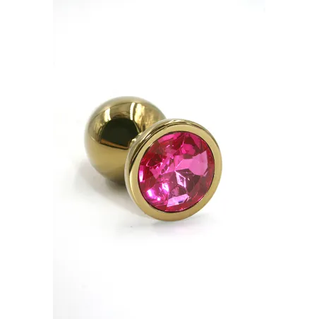 Анальная пробка из аллюминия dark pink