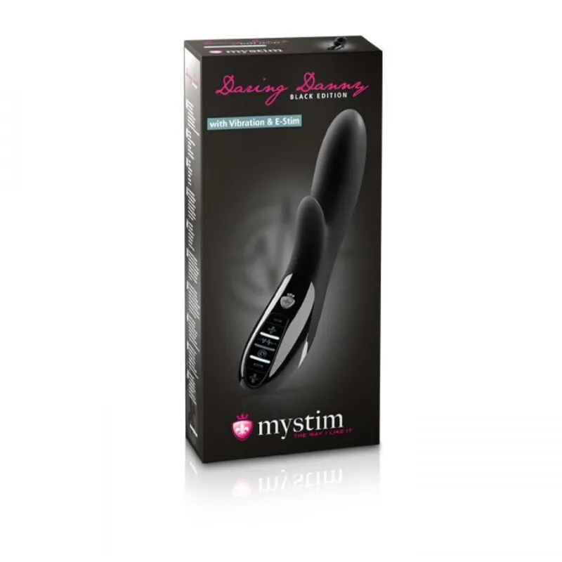 Вибромассажер c электростимуляцией Daring Danny - Black Edition , черный