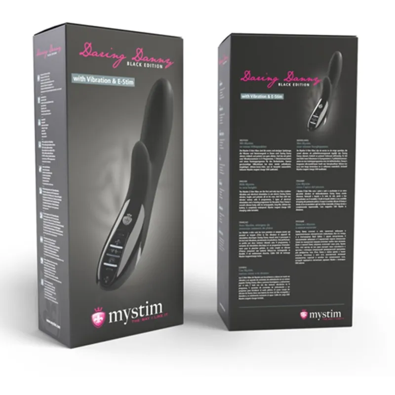 Вибромассажер c электростимуляцией Daring Danny - Black Edition , черный
