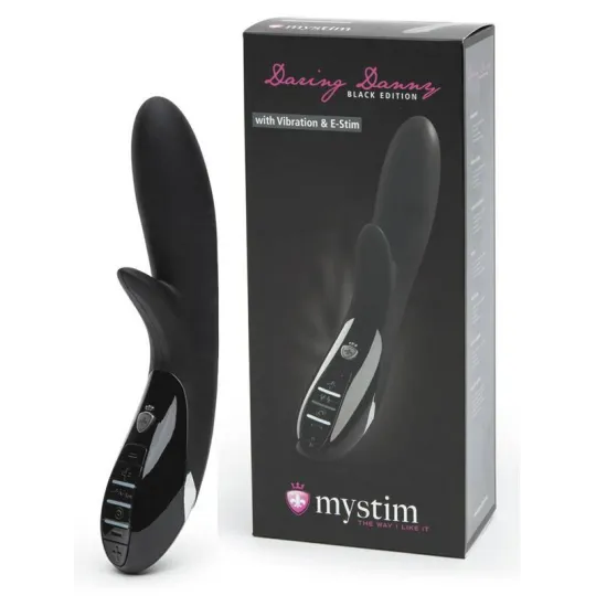 Вибромассажер c электростимуляцией Daring Danny - Black Edition , черный