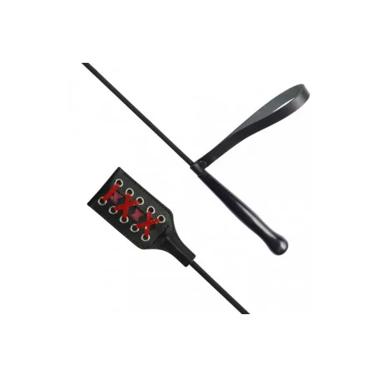 Стек с окончанием хлопушкой из кожи