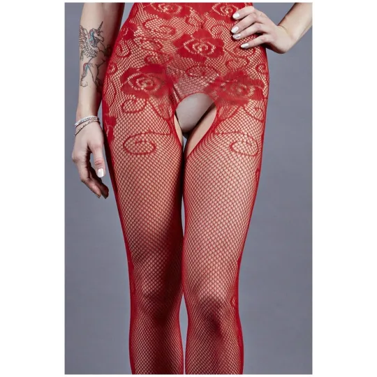 Боди-комбинезон красный c рукавом (Impulse)