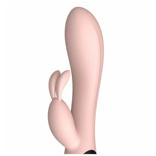Нагреваемый вибратор кролик Gemini, цвет персиковый