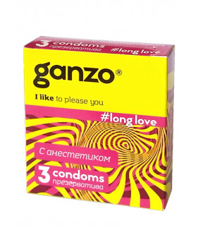 Презервативы с анестетиком Ganzo Long Love №3