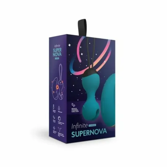 Виброшарики Кегеля с вибро-пультом д/у SuperNova, цвет сливовый