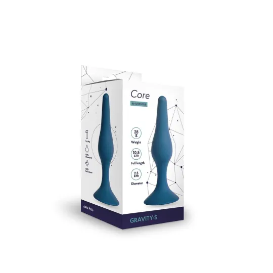 Анальная пробка Gravity, силикон, цвет кобальт