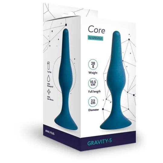 Анальная пробка Gravity, силикон, цвет кобальт