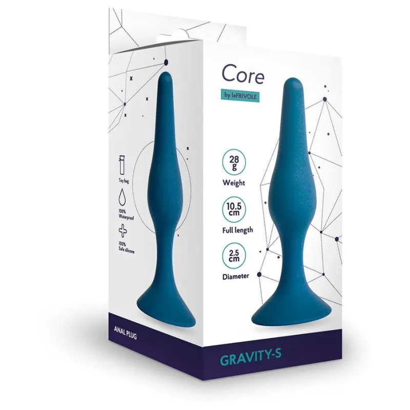 Анальная пробка Gravity, силикон, цвет кобальт