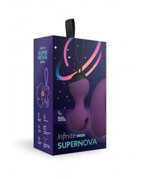 Виброшарики Кегеля с вибро-пультом д/у SuperNova, цвет сливовый