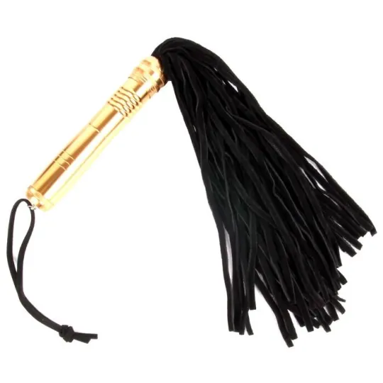 ПЛЕТЬ L рукояти 150 мм, L хвоста 250 мм, цвет чёрный, кожа