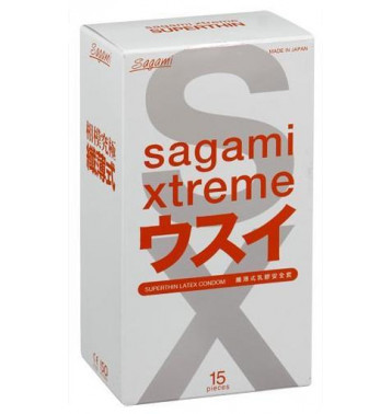 Презервативы SAGAMI Xtreme 0.04 мм ультратонкие 15 шт.
