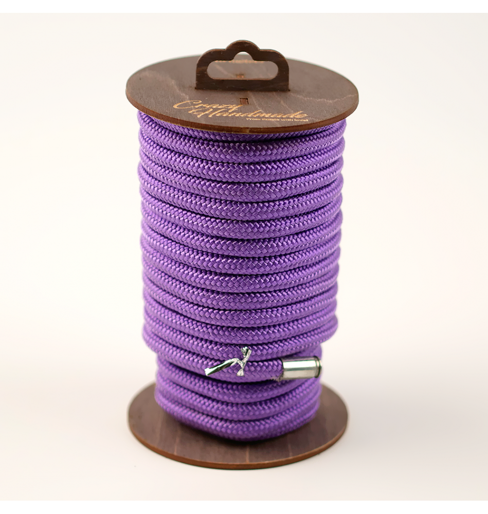 Нейлоновая веревка для шибари, на катушке (Фиолетовая), 20 м.