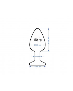 Плуг анальный со стразом золото,d 2,8 мм