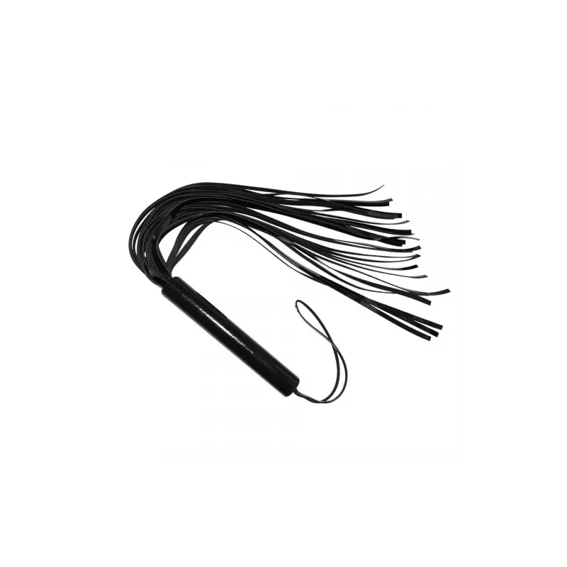 Плеть из лаковой черной кожи