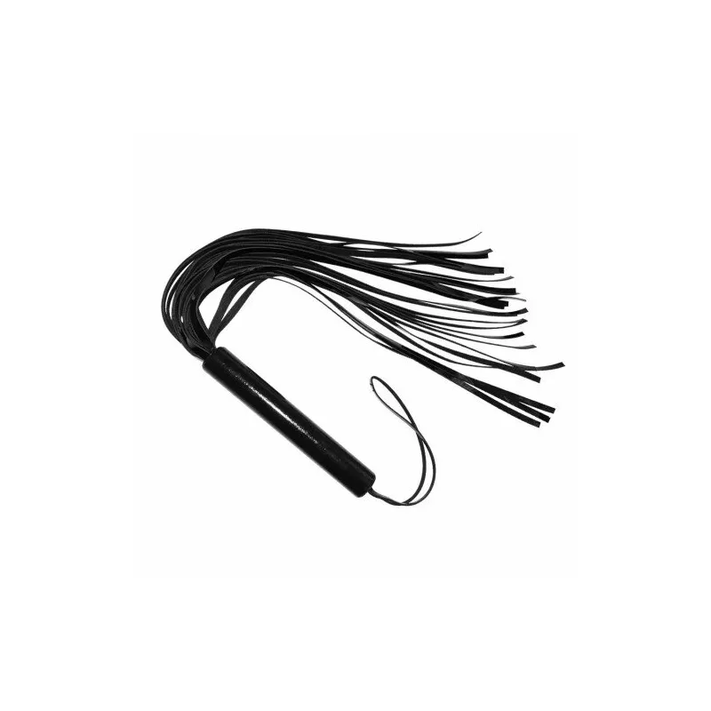 Плеть из лаковой черной кожи