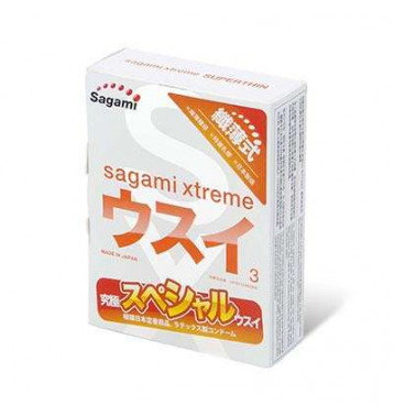 Презервативы SAGAMI Xtreme 0.04мм ультратонкие 3шт.