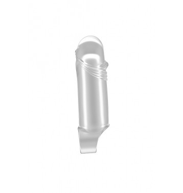 Увеличивающая насадка закрытого типа с кольцом для фиксации на мошонке No.35 - Stretchy Thick Penis