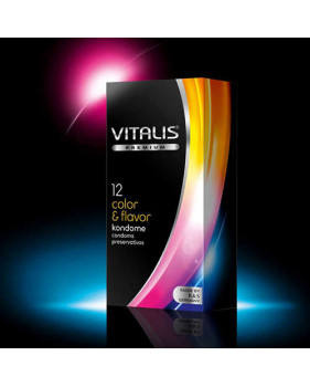 Презервативы VITALIS Premium №12 Color & Flavor, цветные ароматизированные