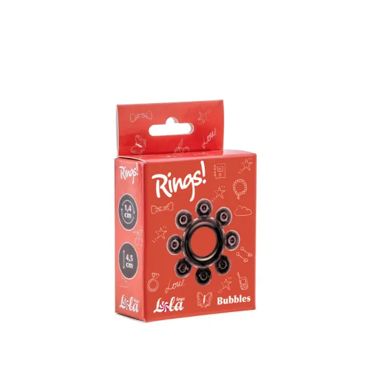 ЭРЕКЦИОННОЕ КОЛЬЦО RINGS BUBBLES BLACK