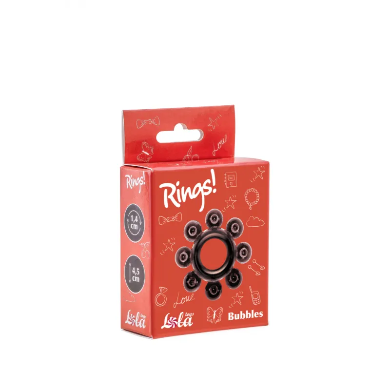 ЭРЕКЦИОННОЕ КОЛЬЦО RINGS BUBBLES BLACK