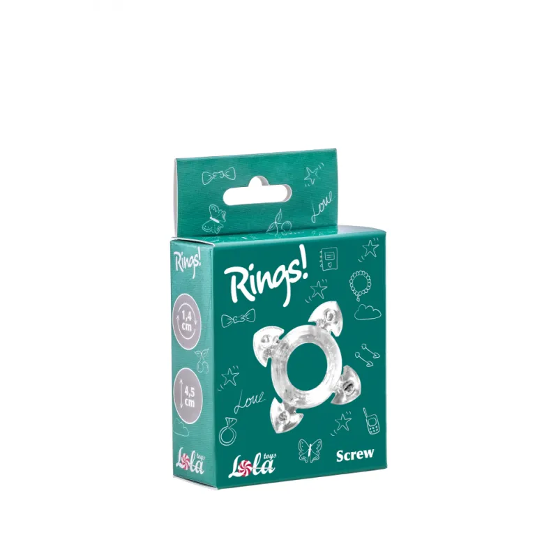 ЭРЕКЦИОННОЕ КОЛЬЦО RINGS SCREW WHITE