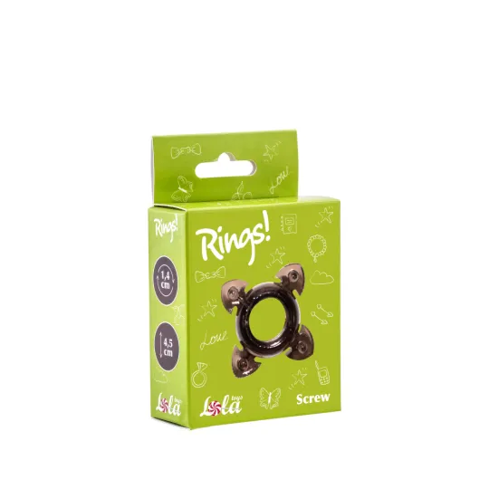 ЭРЕКЦИОННОЕ КОЛЬЦО RINGS SCREW BLACK