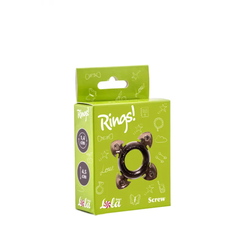 ЭРЕКЦИОННОЕ КОЛЬЦО RINGS SCREW BLACK