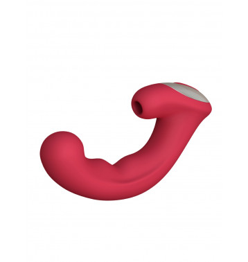 Вакуумный клиторальный стимулятор с отростком Phoenix, цвет Бордовый