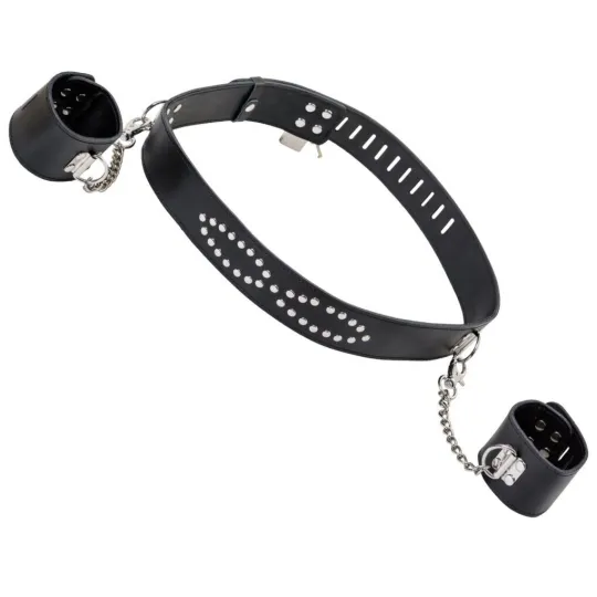 КОМПЛЕКТ БОНДАЖНЫЙ TOYFA THEATRE ,КОЖАННЫЙ