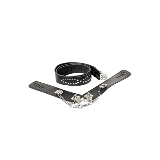 КОМПЛЕКТ БОНДАЖНЫЙ TOYFA THEATRE ,КОЖАННЫЙ