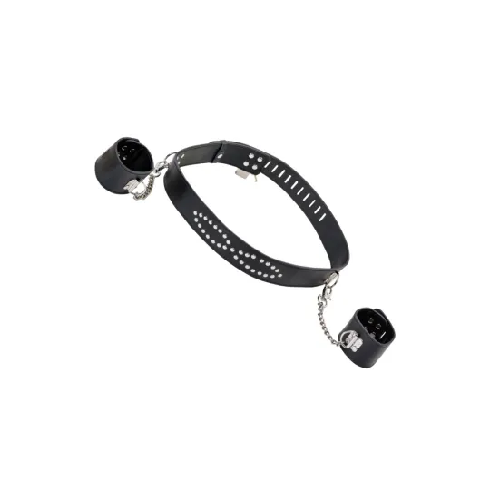 КОМПЛЕКТ БОНДАЖНЫЙ TOYFA THEATRE ,КОЖАННЫЙ