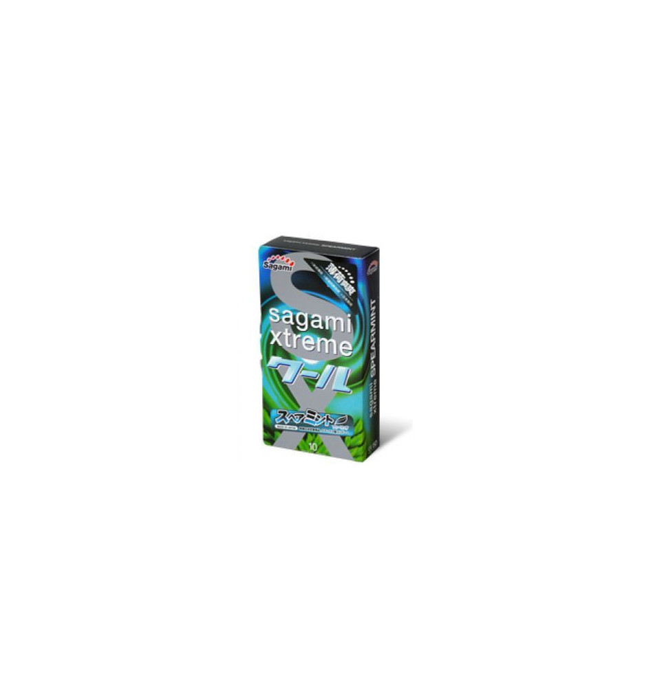 Презервативы SAGAMI Xtreme Mint 10шт. латексные со вкусом мяты