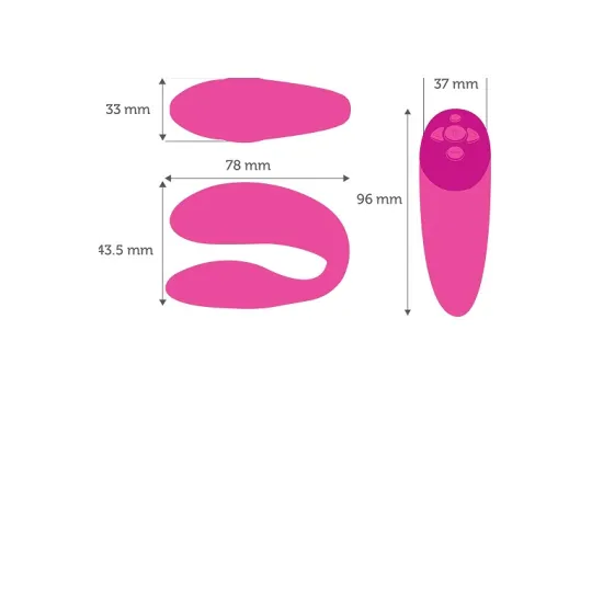 Сенсорный вибромассажер для пар We-Vibe Chorus Pink