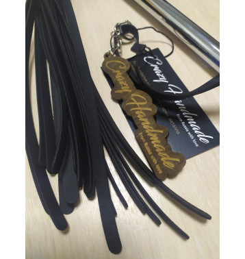 Плеть черная Crazy Handmade с металической ручкой