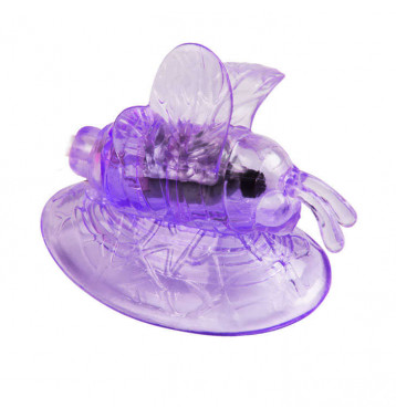 Клиторальная помпа Butterfly с вибрацией, фиолетовая