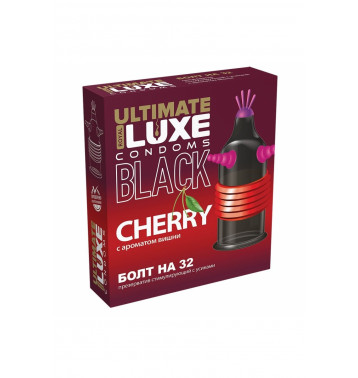Luxe BLACK ULTIMATE Презерватив Болт на 32 (Вишня) 1шт.