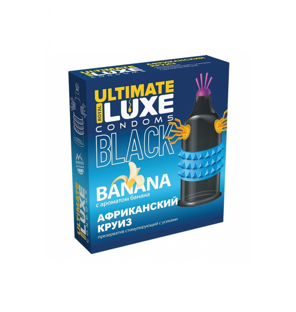 Luxe BLACK ULTIMATE Презерватив Африканский Круиз (Банан) 1шт.