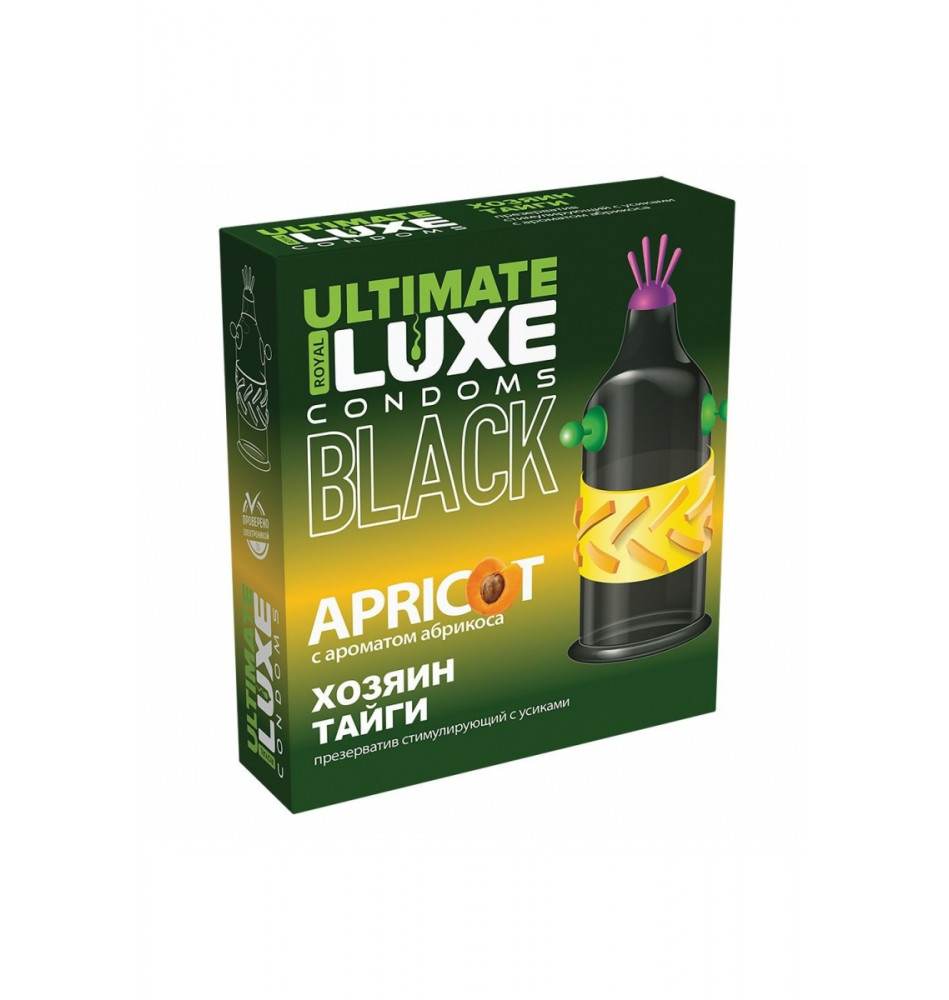Luxe BLACK ULTIMATE Презерватив Хозяин Тайги (Абрикос) 1шт.
