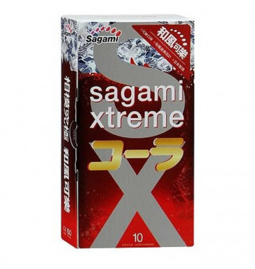 Презервативы с запахом колы Sagami xtreme Cola - 10 шт