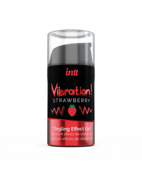Жидкий интимный гель с эффектом вибрации Strawberry, 15мл